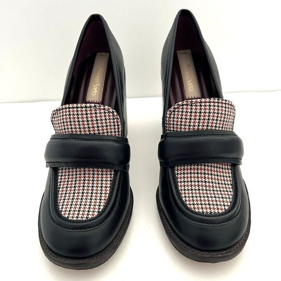 Franco Sarto Raven Shoe Black Leather Slip On Pump‎ Loafers womens size 8.5 - Picture 2 of 12